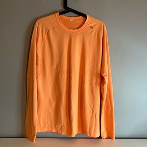 Lululemon - Mens, Metal Vent Tech, Long Sleeve, Orange, Size L